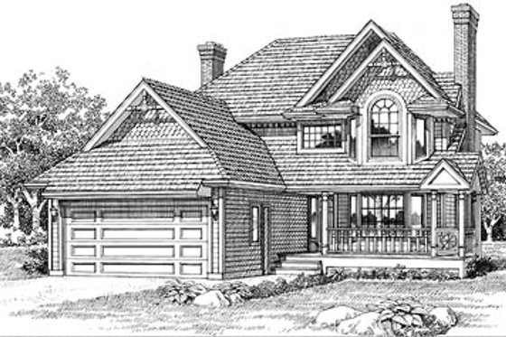 Exterior - Front Elevation for Traditional House Plan #47-265 - 3 bed, 2.5 bath