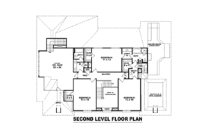 Floor Plan - Upper Floor for Colonial House Plan #81-1626 - 4 bed, 3.5 bath