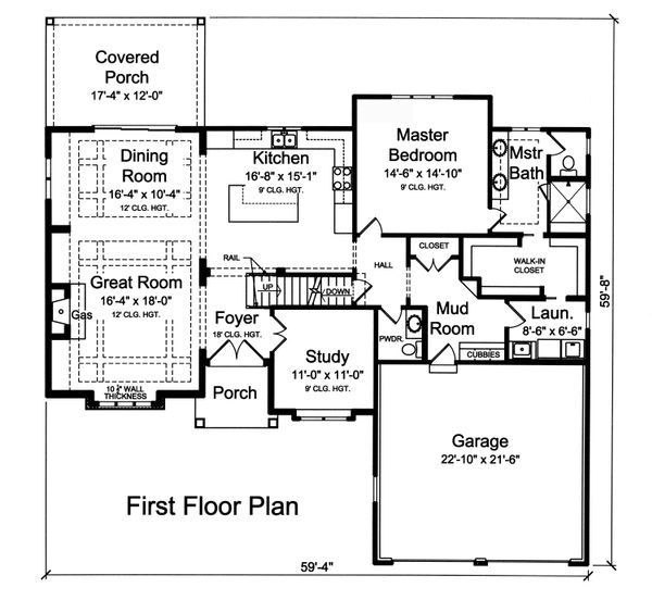 Home Plan - Traditional Floor Plan - Main Floor Plan #46-873