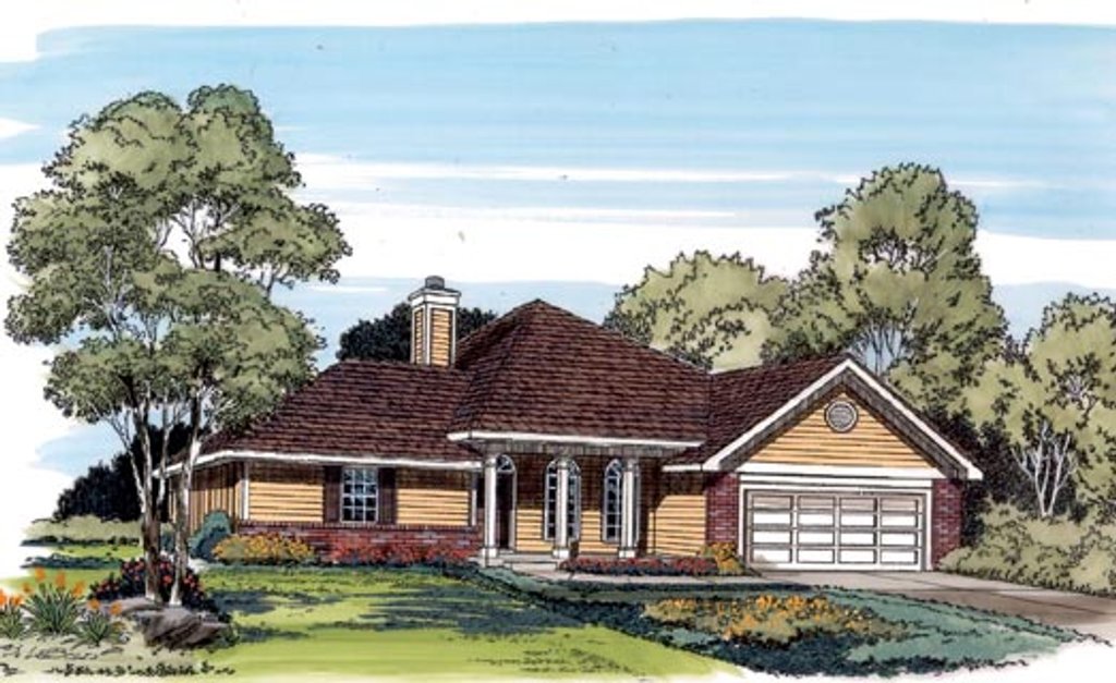Exterior - Front Elevation 2 for Traditional House Plan #312-291 - 3 bed, 2 bath