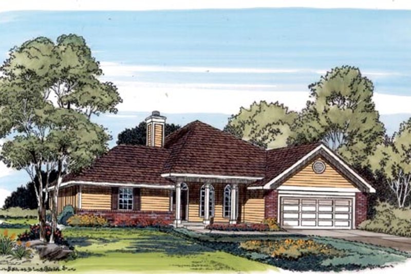Exterior - Front Elevation 2 for Traditional House Plan #312-291 - 3 bed, 2 bath