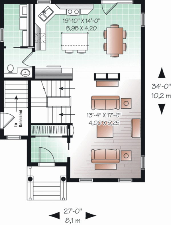 House Design - Country Floor Plan - Main Floor Plan #23-2181