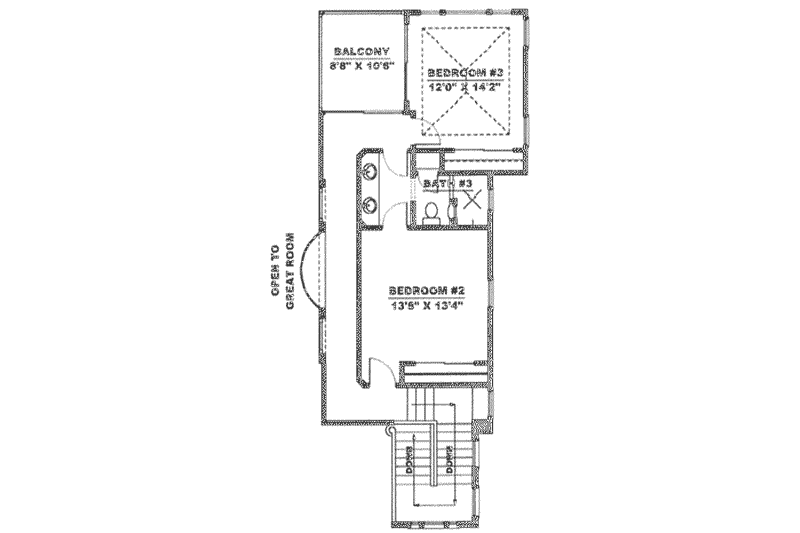 House Plan Design - Floor Plan - Upper Floor for Mediterranean House Plan #27-217 - 3 bed, 3 bath