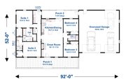 Barndominium Style House Plan - 4 Beds 3 Baths 2096 Sq/Ft Plan #44-294 