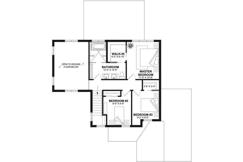 House Plan Design - Floor Plan - Upper Floor for Farmhouse House Plan #23-2772 - 3 bed, 1.5 bath