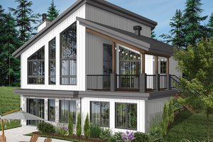 Cottage Exterior - Rear Elevation Plan #23-2713