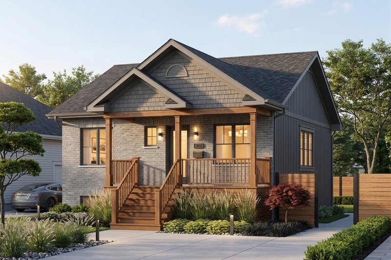 Home Plan - Exterior - Front Elevation 3 for Country House Plan #23-2412 - 2 bed, 1 bath