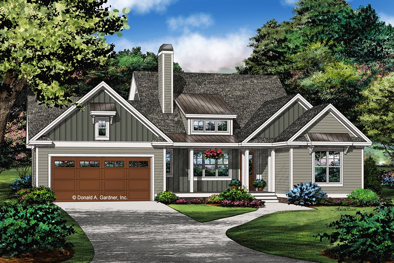 Architectural House Design - Ranch Exterior - Front Elevation Plan #929-1067