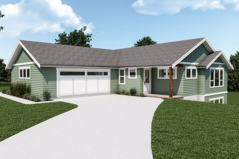 Dream House Plan - Craftsman Exterior - Front Elevation Plan #1070-130