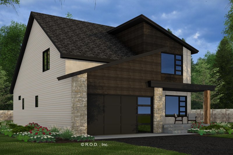 Architectural House Design - Exterior - Front Elevation 4 for Modern House Plan #51-1348 - 4 bed, 3.5 bath