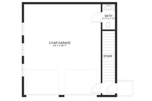 Floor Plan - Main Floor for Cottage House Plan #1060-133 - 2 bed, 1.5 bath
