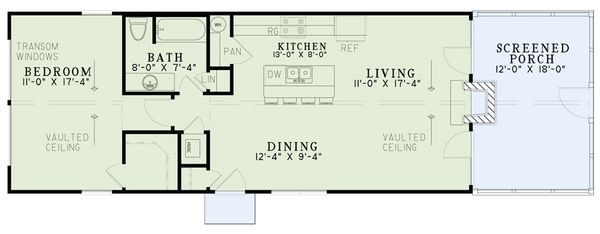 Cabin Floor Plan - Main Floor Plan #17-3417
