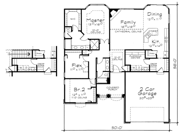Dream House Plan - Traditional Floor Plan - Main Floor Plan #20-2107