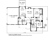 European Style House Plan - 4 Beds 3 Baths 2908 Sq/Ft Plan #70-818 