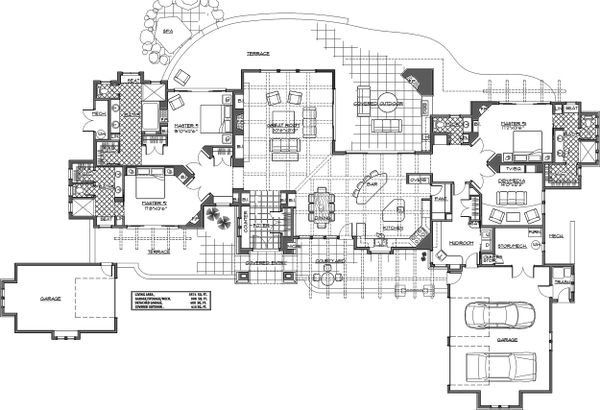 Home Plan - Mediterranean Floor Plan - Main Floor Plan #892-31