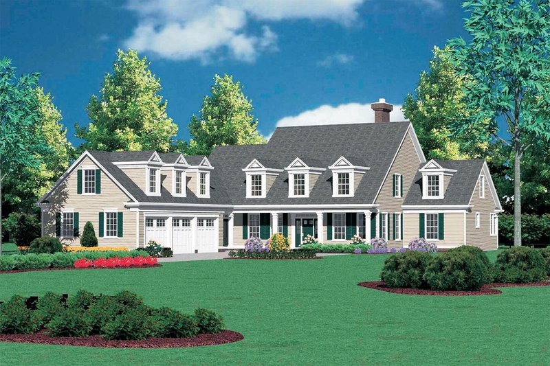 Architectural House Design - Colonial Exterior - Front Elevation Plan #48-147