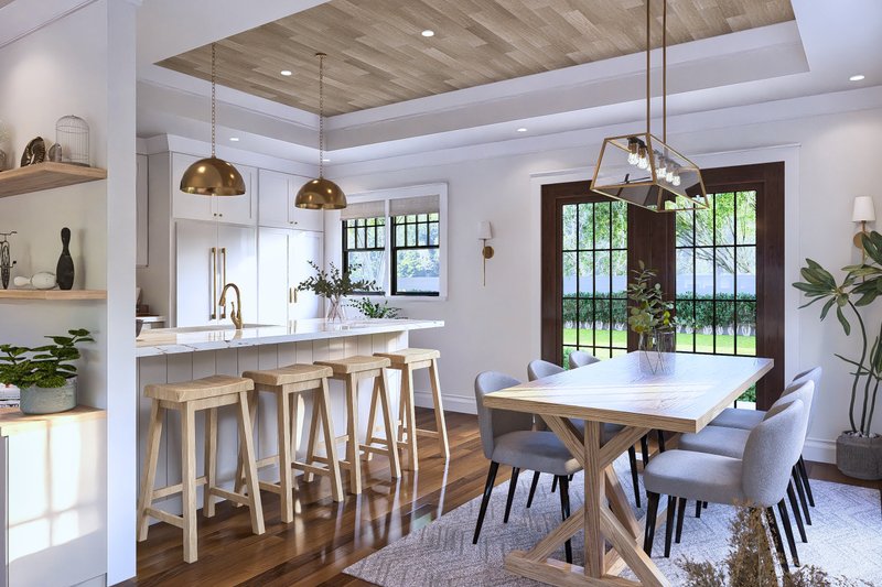 House Blueprint - Interior - Dining Room for Cottage House Plan #54-685 - 2 bed, 2 bath
