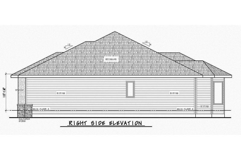 House Plan Design - Right Side Elevation