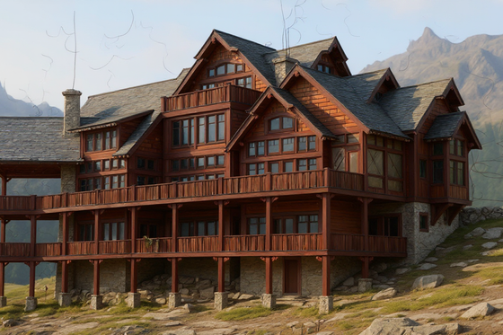 Exterior - Rear Elevation for Craftsman House Plan #921-30 - 4 bed, 5.5 bath