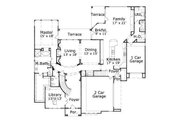 European Style House Plan - 4 Beds 3.5 Baths 4426 Sq/Ft Plan #411-750 