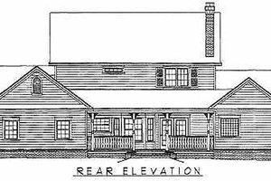 Exterior - Rear Elevation for Country House Plan #11-121 - 4 bed, 2.5 bath