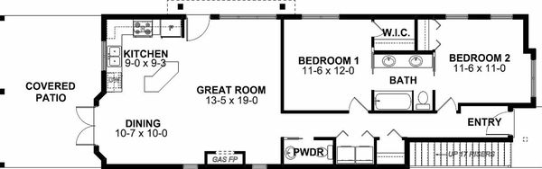 House Blueprint - Craftsman Floor Plan - Main Floor Plan #126-202