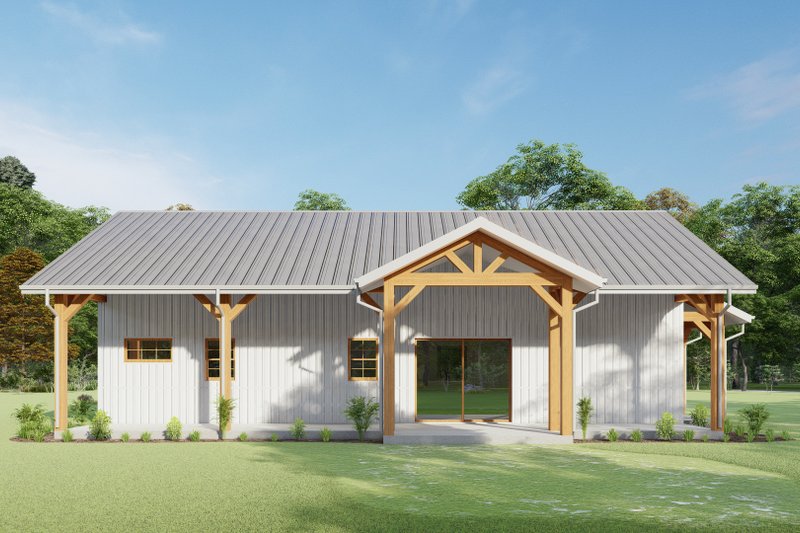 Dream House Plan - Barndominium Exterior - Front Elevation Plan #1092-26