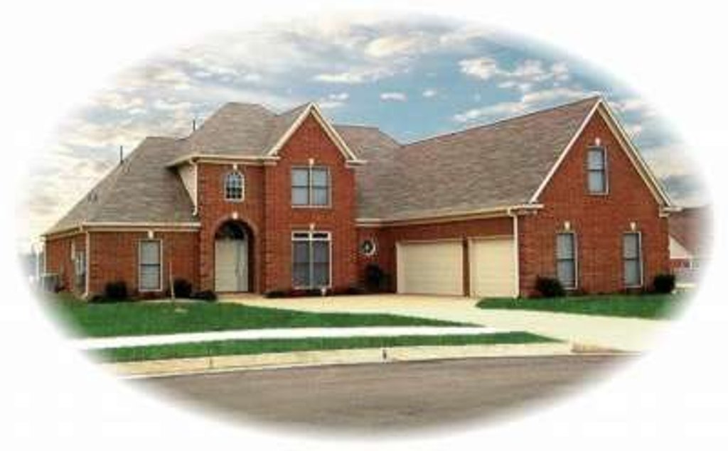 Exterior - Front Elevation 2 for European House Plan #81-1119 - 3 bed, 2.5 bath