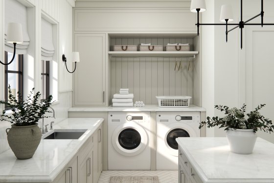 Interior - Laundry for Farmhouse House Plan #1114-92 - 2 bed, 2.5 bath