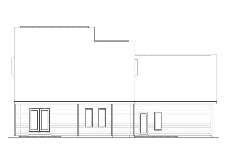 Dream House Plan - Exterior - Rear Elevation for Modern House Plan #57-673 - 3 bed, 2 bath