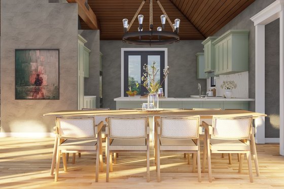 Interior - Dining Room for Southern House Plan #17-559 - 2 bed, 2.5 bath