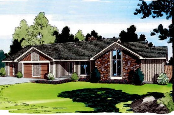 Exterior - Front Elevation for Traditional House Plan #312-800 - 3 bed, 2.5 bath
