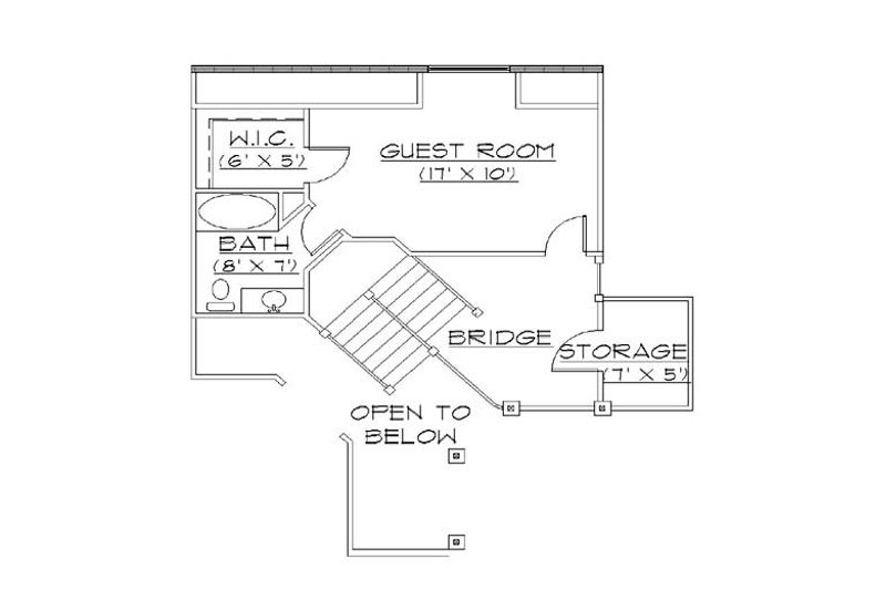 Dream House Plan - Floor Plan - Upper Floor for European House Plan #5-389 - 5 bed, 5.5 bath