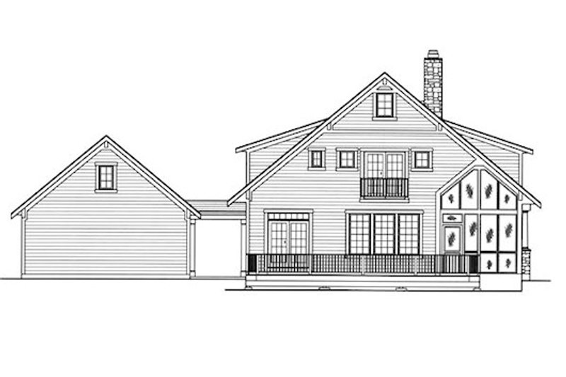 Dream House Plan - Exterior - Rear Elevation for Country House Plan #46-476 - 3 bed, 3 bath