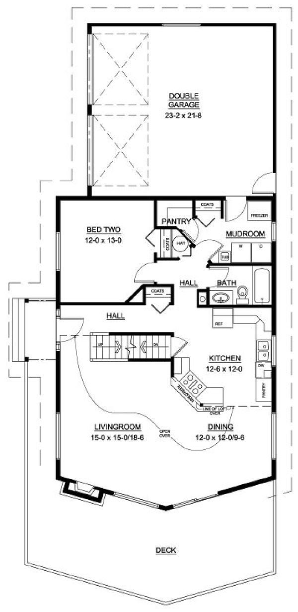 Country Floor Plan - Main Floor Plan #126-230