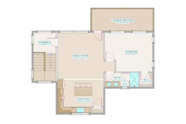 House Design - Contemporary Floor Plan - Upper Floor Plan #1118-1