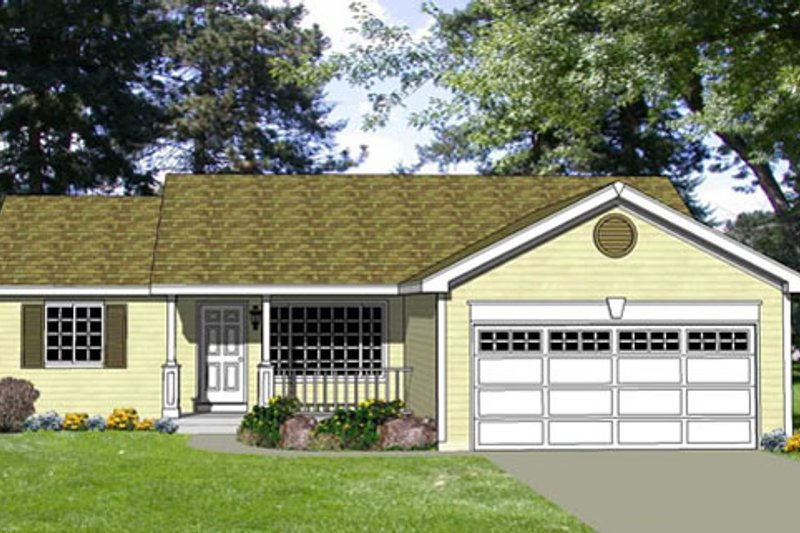 Ranch Style House Plan - 4 Beds 2 Baths 1040 Sq/Ft Plan #116-244