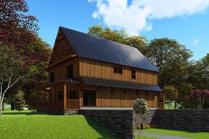 Exterior - Rear Elevation for Craftsman House Plan #923-163 - 5 bed, 3.5 bath