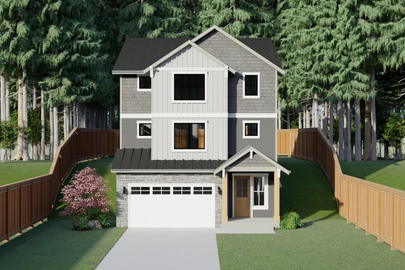 House Plan Design - Craftsman Exterior - Front Elevation Plan #569-97