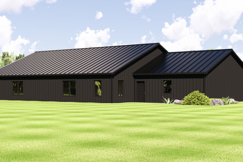 House Blueprint - Exterior - Rear Elevation 1 for Barndominium House Plan #1064-423 - 3 bed, 3.5 bath