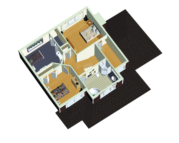 Country Floor Plan - Upper Floor Plan #25-4551