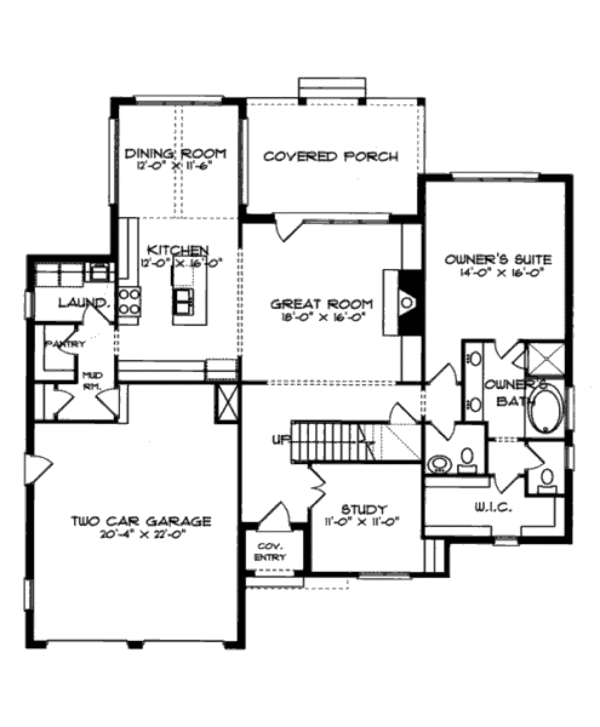 Home Plan - European Floor Plan - Main Floor Plan #413-808