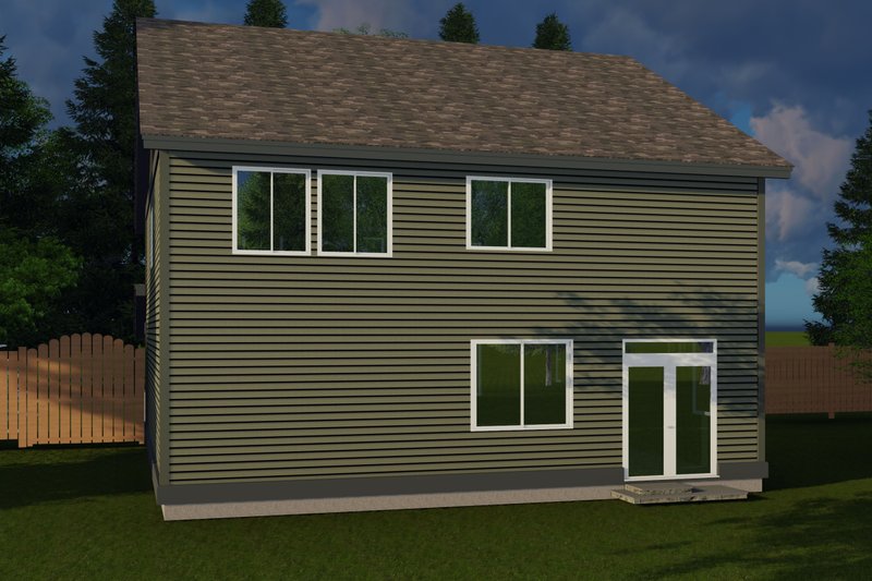 House Design - Exterior - Rear Elevation for Craftsman House Plan #53-755 - 5 bed, 2.5 bath