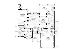 Floor Plan - Main Floor for European House Plan #930-486 - 5 bed, 3.5 bath