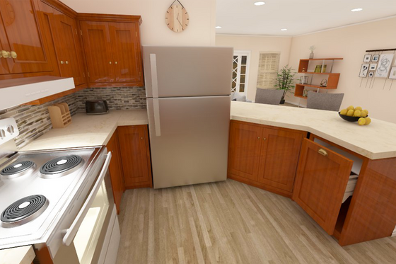 Interior - Kitchen 1 for Ranch House Plan #1082-10 - 3 bed, 2 bath