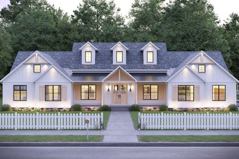 House Plan Design - Exterior - Front Elevation for Farmhouse House Plan #1089-12 - 4 bed, 3.5 bath