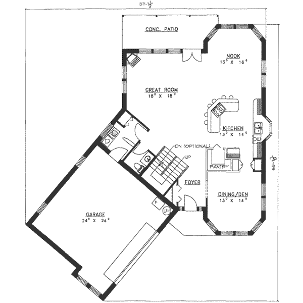Traditional Floor Plan - Main Floor Plan #117-137
