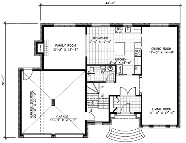 European Floor Plan - Main Floor Plan #138-288