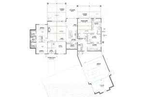 Floor Plan - Main Floor for Ranch House Plan #1069-34 - 3 bed, 2.5 bath