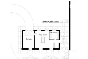 Floor Plan - Lower Floor for European House Plan #520-10 - 4 bed, 2 bath